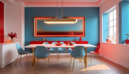 Photo interior modern design room 3d illustration
