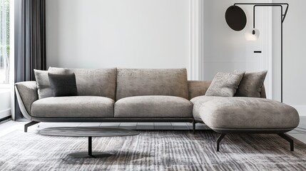 home interior design idea with couch in living room