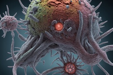A virus with high detail medical illustration