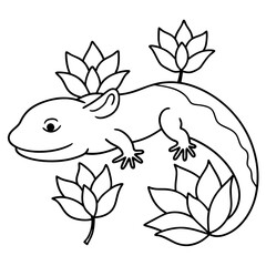 Axolotls coloring pages for kids coloring book