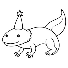 Axolotls coloring pages for kids coloring book