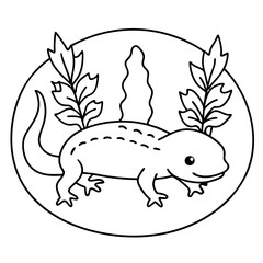 Axolotls coloring pages for kids coloring book