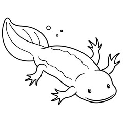 Axolotls coloring pages for kids coloring book