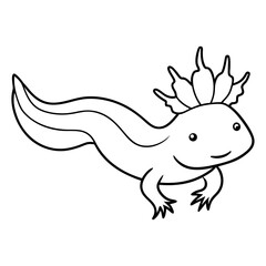 Axolotls coloring pages for kids coloring book