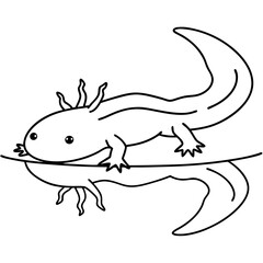 Axolotls coloring pages for kids coloring book