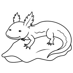 Axolotls coloring pages for kids coloring book