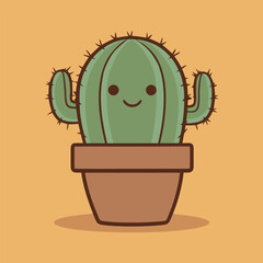 cactus tree vector icon illustration