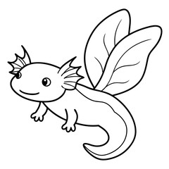 Axolotls coloring pages for kids coloring book