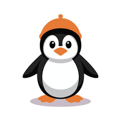 Cute penguin cartoon vector icon illustration cartoon concept