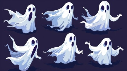 Cartoon ghosts