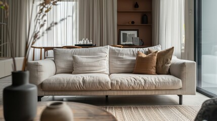 home interior design idea with couch in living room