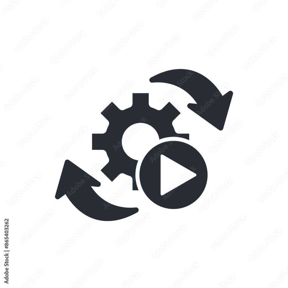 Poster automation icon. vector.editable stroke.linear style sign for use web design,logo.symbol illustratio