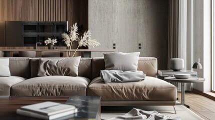living room with sofa couch, cozy home