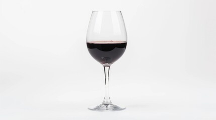 Glass of Malbec wine, isolated on white background 