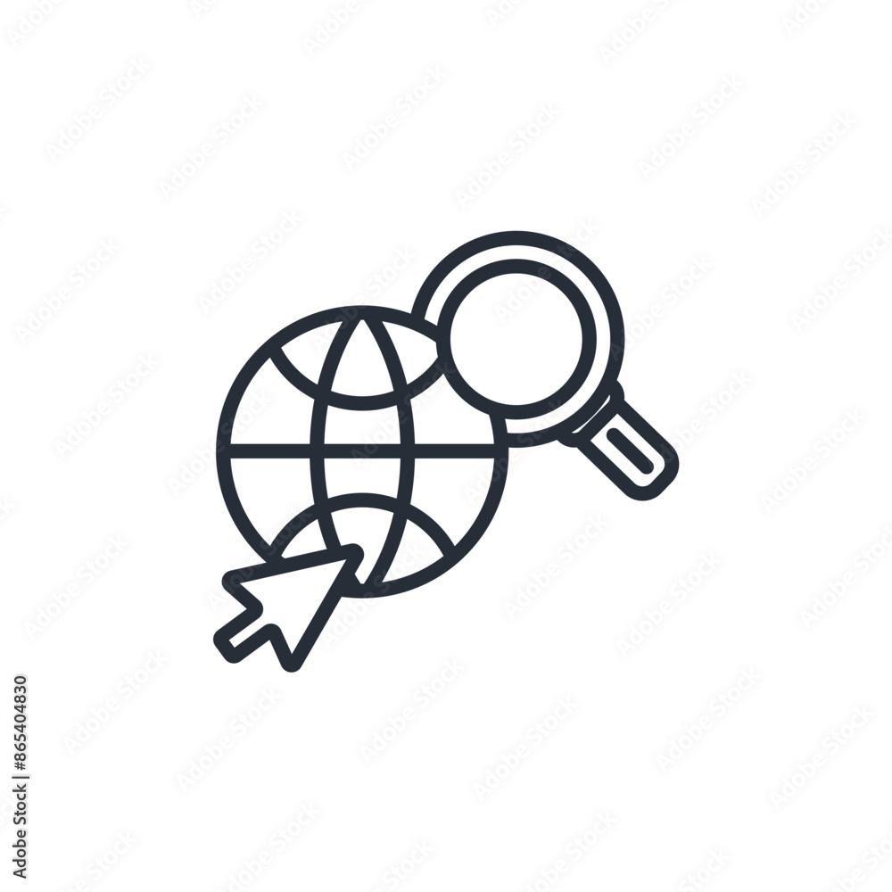 Poster internet icon. vector.editable stroke.linear style sign for use web design,logo.symbol illustration.