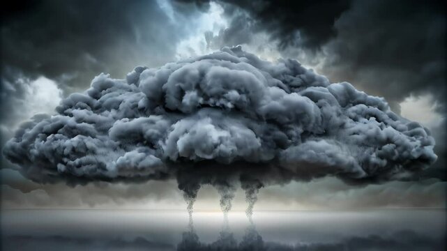 Bad weather. A huge gray cloud