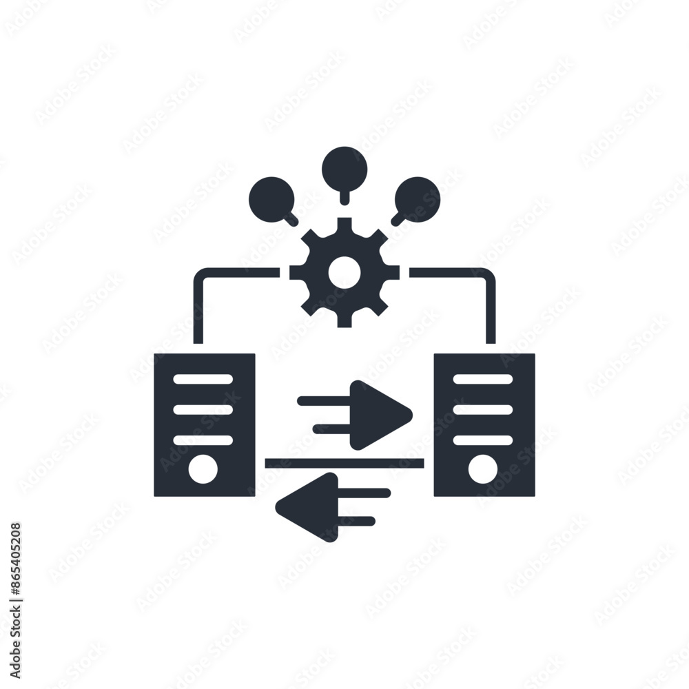 Poster it infrastructure icon. vector.editable stroke.linear style sign for use web design,logo.symbol illu