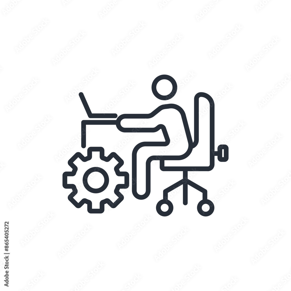 Poster it manager icon. vector.editable stroke.linear style sign for use web design,logo.symbol illustratio