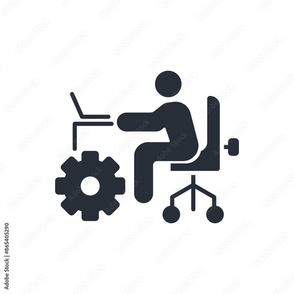 Poster it manager icon. vector.editable stroke.linear style sign for use web design,logo.symbol illustratio