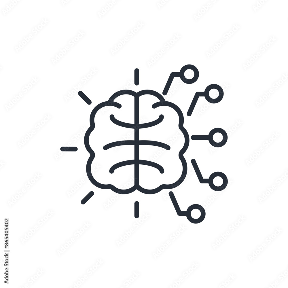 Poster machine learning icon. vector.editable stroke.linear style sign for use web design,logo.symbol illus