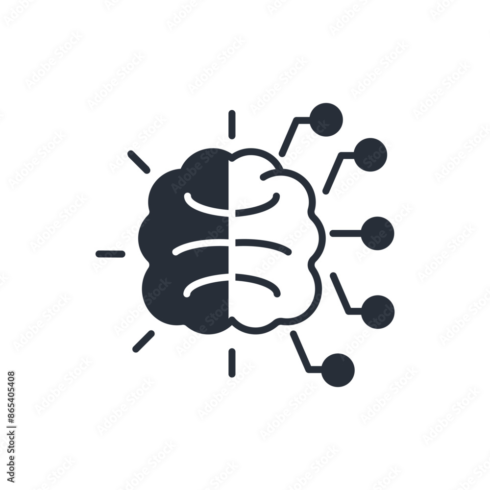 Poster machine learning icon. vector.editable stroke.linear style sign for use web design,logo.symbol illus