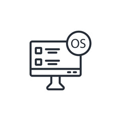 operating system icon. vector.Editable stroke.linear style sign for use web design,logo.Symbol illustration.