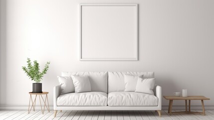 Fototapeta premium Minimalist Living Room Interior Design