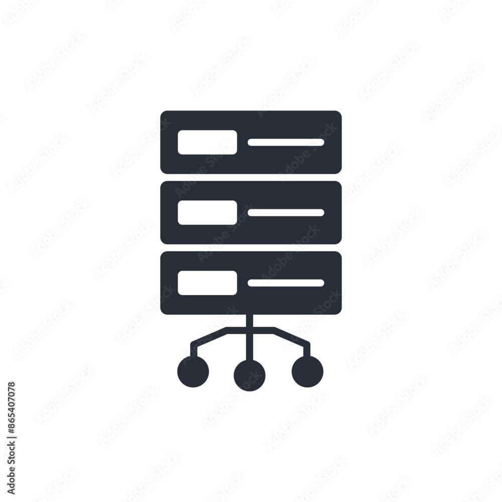Poster server icon. vector.editable stroke.linear style sign for use web design,logo.symbol illustration.