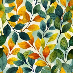watercolor Overgrown Garden Canopy, seamless repeating pattern, minimal pattern, high contrasty 
