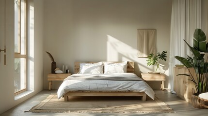 bedroom with bed and pillows blankets, comfy and cozy