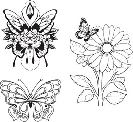 Batterfly vector art graphic resources, vector Element image design