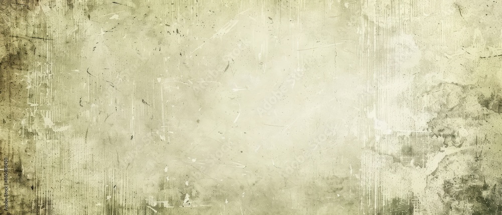 Aufkleber antique parchment material with worn and torn edges on a blank canvas with a grungy backdrop