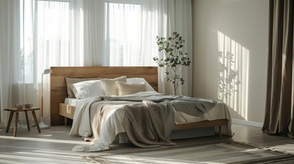 comfy home interior of a bedroom