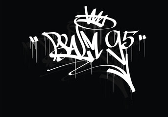 PSALM 95 graffiti tag style design