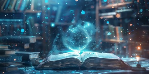 Enchanted Digital Book of Mystical Knowledge