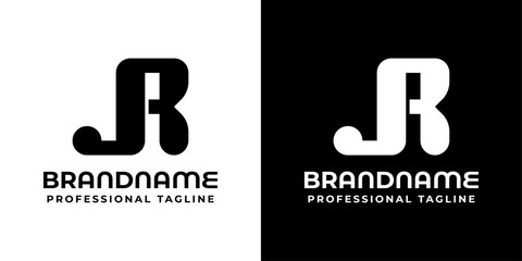 Letters JR Monogram Logo, Great for Multisector Company Branding