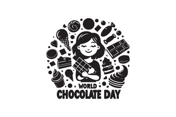 World chocolate Day vector art illustration
