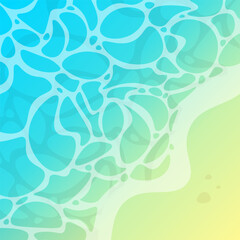 Abstract Summer Wallpaper Poster Background Ocean Water Blue Beach  Vector Design