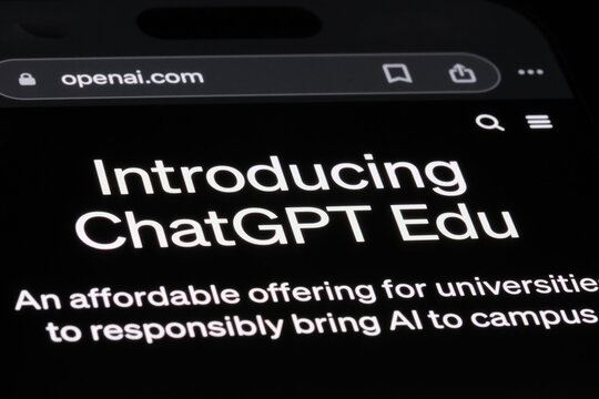 Shanghai,China-May 27th 2024: ChatGPT Edu. AI model for campus education