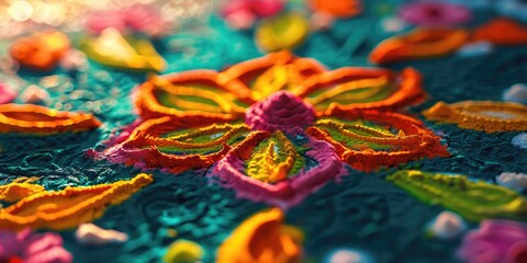Obraz premium Colorful flower on a table