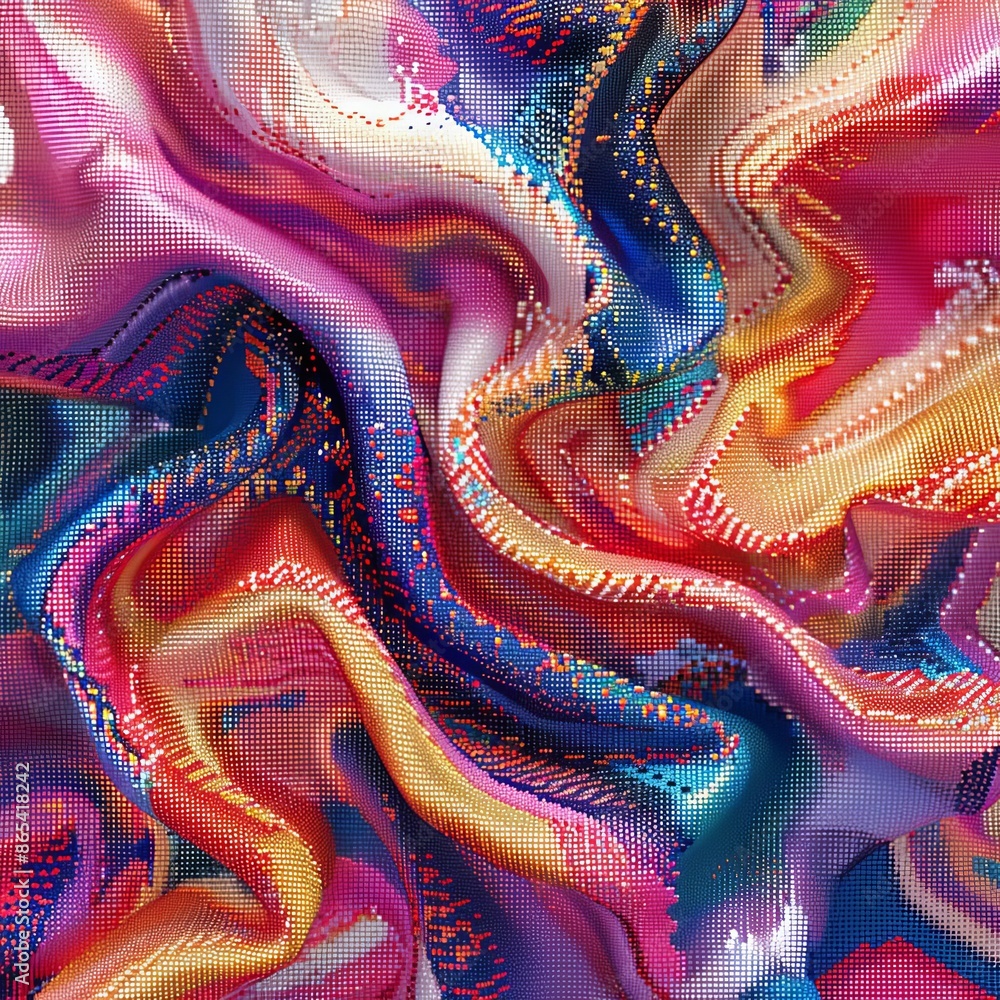 Poster vibrant abstract fluid art piece with swirling colors and dynamic patterns, creating a lively and me