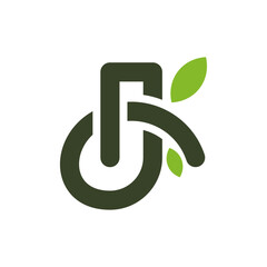 Initial J Leaf Ecology Business Icon Simplicity Creative Design Logo