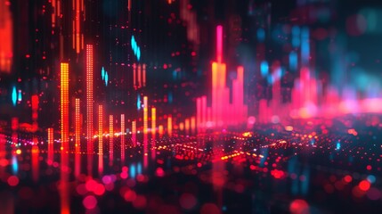 Obraz premium Colorful Abstract Digital Data Visualization