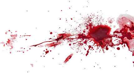 Blood stain on white transparent background, PNG