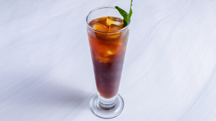 Ice tea glass isolated
