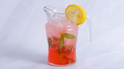 Lemonade cocktail glass isolated