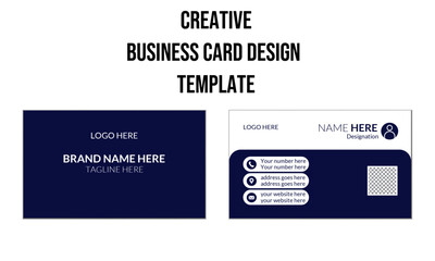 Creative business card design template, professional and modern business card design.
