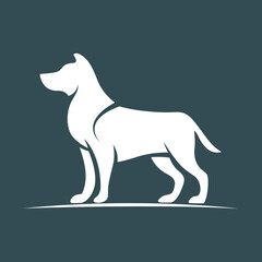 dog logo silhouette brand vector