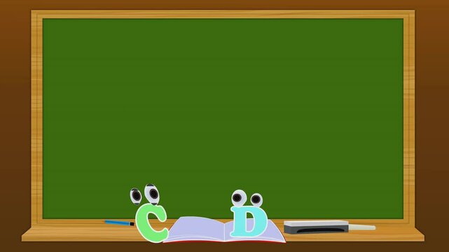 Animated alphabet song,back to school