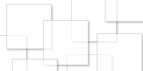 White and gray geometric glossy square technology background. cover, poster, brochure, banner, wallpaper design. Seamless white geometric banner concept vector background.	
